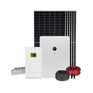 Système de production d'énergie solaire <span class=keywords><strong>photovoltaïque</strong></span> monocristallin 220V, kit complet 10KW, machine intégrée de stockage d'énergie hors réseau - Product Image 4