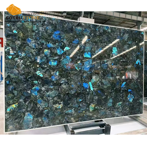 Lastra di <span class=keywords><strong>Granito</strong></span> <span class=keywords><strong>in</strong></span> Pietra Naturale di Lusso, Labradorite Blu Smeraldo per Rivestimento Pareti Interne e Decorazione Tavoli da Pranzo - Product Image 2