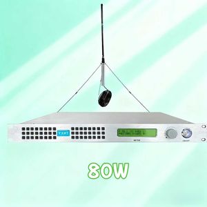 Émetteur FM HP- Stable 80W avec antenne et câble, 110V/220V pour station de radio/église, idéal pour la direction des urgences - Product Image 2