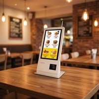 Terminal de paiement NFC en libre-service sur pied 15,6 pouces avec lecteur de codes-barres, caisse enregistreuse, terminal de point de vente, appareil pour restaurant et autres usages
