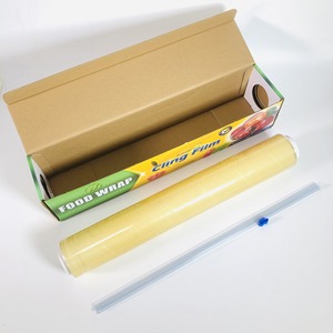 Envoltura de película adhesiva de PVC barata transparente de alta calidad Super Food Packaging 45cm Jumbo Roll Color Box Packing Fabricantes - Product Image 1