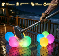 CAIQI Support de lumière LED RVBW coloré pour ballons, étanche IP65, CRI60, rechargeable, garantie 2 ans, lumière du jour 6000K, extérieur, plage