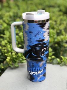 Tasses de voyage personnalisées à impression Cowboys de l'équipe de football 40oz gobelets Cowboys en acier inoxydable avec poignée - Product Image 3