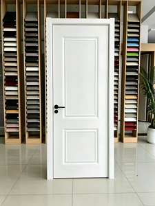 Puerta Interior Moldeada <span class=keywords><strong>de</strong></span> MDF/HDF con Imprimación Blanca, Puerta <span class=keywords><strong>de</strong></span> <span class=keywords><strong>Madera</strong></span> Moderna con Núcleo Sólido Precolgada con Marco para Proyectos Residenciales - Product Image 4