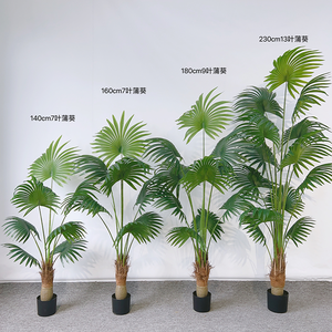 Nghệ thuật trang trí cây nhân tạo trong nhà chậu cây cây cây bonsai cao su Lá cây nhựa lá trang trí ngoài trời nhiệt đới - Product Image 1