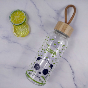 Botella de agua portátil de vidrio de borosilicato alto de 550ml con asa Tapa de bambú Sin BPA para una <span class=keywords><strong>vida</strong></span> <span class=keywords><strong>saludable</strong></span> - Product Image 6