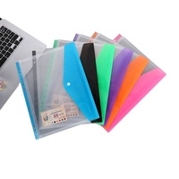 Pochette de classement A4 transparente en plastique avec bouton-pression pour documents, organiseur de fichiers à 11 trous, sacs de rangement