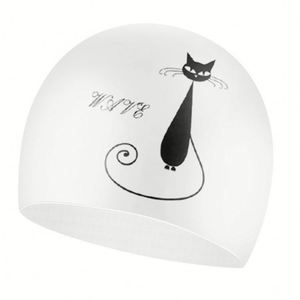 Bonnet de bain en silicone haute élasticité 50-65g, design dessin animé, forme et couleur personnalisées, logo OEM, certifié ROHS, pour enfants, USA - Product Image 4