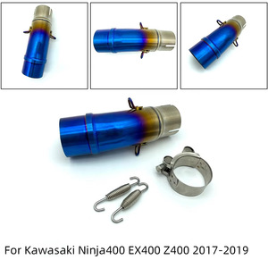 Tuyau de raccordement intermédiaire d'échappement pour Kawasaki <span class=keywords><strong>Ninja</strong></span> <span class=keywords><strong>400</strong></span> Z400 <span class=keywords><strong>2017</strong></span> 2018 2019, adaptateur d'échappement en acier inoxydable - Product Image 6