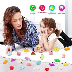Lots de jouets anti-stress miniatures colorés Kawaii, Squishies, cadeaux de fête, remplisseurs d'œufs, jouets Squishy - Product Image 2