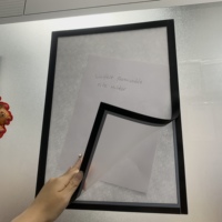 Portapapeles Magnético de Pared con Doble Bolsillo y Adhesivo Removible Unifelt, se Pega a Cualquier Pared sin Dejar Residuos, para Documentos A4