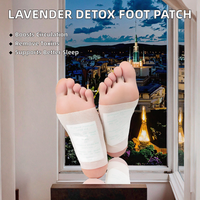 Patchs détoxifiants pour les pieds en tissu non tissé chinois à la lavande Trend Xuan Wu Yan pour soulager le stress et améliorer la circulation