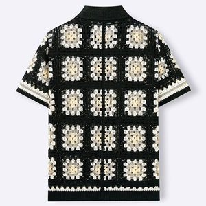 <span class=keywords><strong>Polo</strong></span> da <span class=keywords><strong>Uomo</strong></span> in Maglia Traforata Traspirante con Colletto e Bottoni, Manica Corta, Stile Casual - Product Image 3