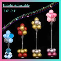 Réglable 9 Pieds Ballon De Mariage Arc Sol Ballon Colonne Titulaire Bâton En Métal Toile De Fond Stands Articles De Fête Ballon Stand Kit