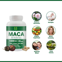 Cápsulas de Raíz de Maca de Marca Propia para Aumentar la Energía, Antioxidantes y Refuerzo del Sistema Inmunitario - Potenciadores Naturales de la Salud