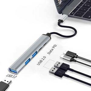 5 in 1 Hub <b>Usb</b>-c <b>USB</b> 3.0 Hub 5 Port Data 65W PD Charging Type c Docking Station Portable Super Speed <b>Extension</b> <b>USB</b> Hub - Product Image 3