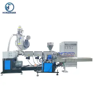 Horserider waste wet PPPE films material pelletizing machine with Dough bricks plastic pelletizing line