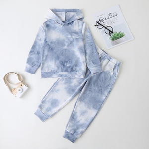 Conjuntos de Ropa para Niñas Pequeñas, Invierno 2021, Vestido Infantil de Boutique, 3 Piezas, Poliéster y Algodón, Tie Dye, Manga Larga - Product Image 5