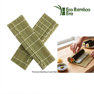 Alfombrilla de Bambú Natural para <span class=keywords><strong>Sushi</strong></span>, Ecológica, Reutilizable, Herramienta para Enrollar, Certificada por la FDA y LFGB, Utensilios de Cocina para Preparar <span class=keywords><strong>Sushi</strong></span> Japonés - Product Image 1