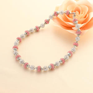 Collier en pâte polymère inspiré de <span class=keywords><strong>la</strong></span> boule <span class=keywords><strong>disco</strong></span> avec strass colorés en gros, collier ras du cou pour hommes et femmes, cadeau sportif - Product Image 3