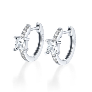 Pendientes de Aro Coloridos de Plata de Ley con Baño de Oro de 18K y Circonitas, de Moda, Tipo Huggie, para Mujer - Product Image 6
