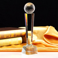 Trophées de golf en cristal personnalisés en gros, impression UV, gravure, taille personnalisée, finition polie, design minimaliste, cadeaux d'affaires