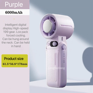 נייד מיני USB נטענת קירור מאוורר סוללה ארוך טווח ארוך מתקפל קרח רצועת סטודנט שולחן עבודה גאדג 'ט חדש מיני <span class=keywords><strong>lcd</strong></span> מיני <span class=keywords><strong>lcd</strong></span> - Product Image 3