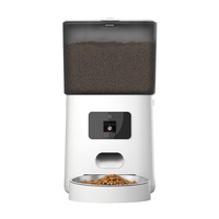 Distributeur de nourriture intelligent pour chats 6L avec caméra, contrôle à distance via application WiFi 5G, surveillance vidéo 1080P, alimentation programmée pour chats et petits chiens