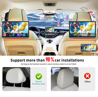 Monitor de Reposacabezas para Auto Universal de 14 Pulgadas, 4g+64g 2+32G, Nuevo Estilo, Pantalla Táctil IPS Android 4K, Reproductor de Entretenimiento para Asiento Trasero
