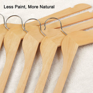Perchas de madera LINDON ultrafinas de 0.7 cm, perchas ahorradoras de espacio para camisas, vestidos y chaquetas - Product Image 4