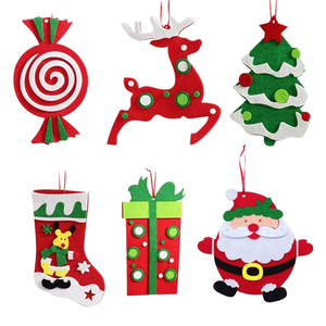 Đồ trang trí treo cây thông Noel bằng nỉ thủ công, thân thiện với môi trường, độc đáo, trang trí lễ hội, quả cầu Giáng sinh, búp bê trang trí nhà cửa - Product Image 4