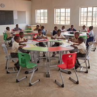 Aoyasi Mobilier scolaire durable au design moderne Ensemble de bureau et de chaise pour élèves du collège et du lycée Table d'étude de classe Garantie de 3 ans