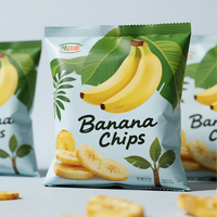 Sac d'Emballage Personnalisé pour Chips de Banane ou Plantain, en Plastique Stratifié avec Logo, Vente en Gros, Refermable avec Fermeture Ziplock