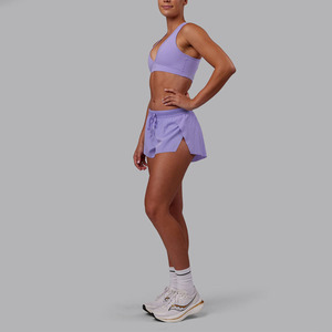2025 meilleure vente femmes vêtements de sport d'été léger respirant Gym course Shorts tissé cordons bord brut plaine blanc - Product Image 6