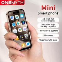 ONEMYTH M16 PRO, Mini Teléfono Inteligente Android 10.0, Pantalla de 4.0'', 2GB de RAM, 16GB de ROM, Doble SIM, Play Store, 3G, Teléfono Móvil Pequeño