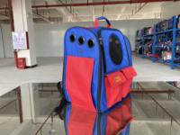 Sac à dos de transport pour chien et chat personnalisé en usine, double épaule, confortable, respirant, en polyester