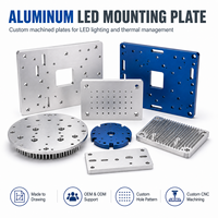 Placa de Montaje LED de Aluminio Mecanizada por CNC de Precisión Personalizada para Módulos de Iluminación, Electrónica y Disipación de Calor