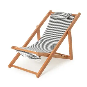 Mini silla plegable para niños, tumbona Vintage a rayas, cubierta de playa, Patio de madera, sillas para niños