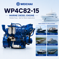 Moteur diesel marin SCDC Weichai série WP4 WP4C82-15, 60 kW, 1500 tr/min, 4 cylindres, propulsion de bateau pour bateau de transport fluvial en eau douce