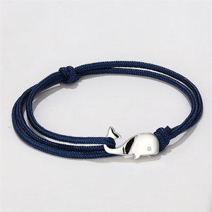 2025 Nueva Venta caliente ballena encanto náutico cadena pulsera ballena ancla pulsera - Product Image 2