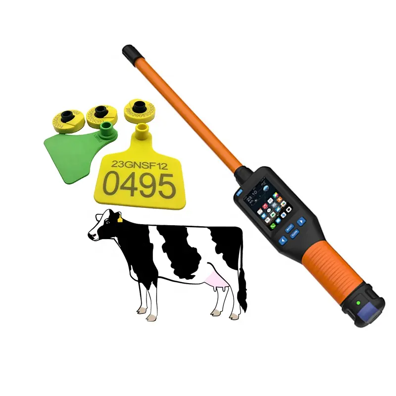 Chip de gado de ovelha 134.2khz FDX-B hdx, leitor de etiquetas de orelha para animais de estimação, animal de estimação, animal