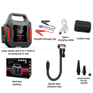 Tự Động Nhảy Khởi Động Với Inflator Di Động Nhảy Cáp Pin Tăng Cường Cho SUV 12V Xe Khởi Động <span class=keywords><strong>USB</strong></span> Sạc - Product Image 2