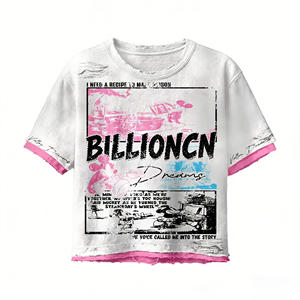 T-shirts oversize en coton 100% pour homme, imprimés sur mesure, manches courtes, col rond, tricot, streetwear, style délavé - Product Image 1