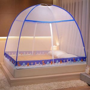Mosquitera de verano tipo yurta, de instalación gratuita, con doble puerta, para el hogar, de 1.8m, para dormitorio individual o doble, mosquitera mágica. - Product Image 1