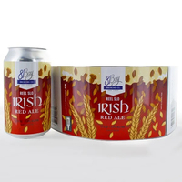 Autocollant de canette de bière artisanale personnalisé durable et résistant à l'humidité en CMJN pour boisson d'étiquette de bière de brassage de gingembre