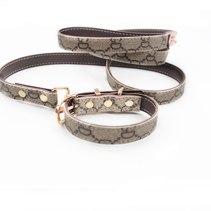 Guinzaglio collare per cani personalizzato in pelle con metalli d'oro durevole di lusso regolabile prodotti per animali domestici per cani che camminano collare piombo - Product Image 3