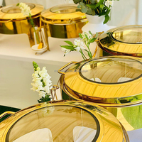 XINGPAI Restaurant- und Hotelbedarf Chafing Dishes Buffet Catering Edelstahl Dubai Royal Gold Chafing Dishes für Catering