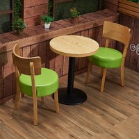 Chaises de salle à manger nordiques en cuir, chaises de bar en bois, ensemble commercial pour restaurant