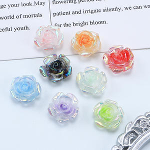 Escultura de Rosa Roja Artística Pintada a Mano al por Mayor, de Resina, con Flores de Colores Brillantes para Decoración del Hogar - Product Image 5