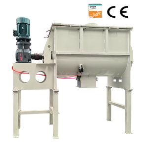 Mélangeur à ruban horizontal en acier inoxydable DZJX <span class=keywords><strong>pour</strong></span> petites productions de poudres sèches avec système de refroidissement ou enveloppe à eau - Product Image 1